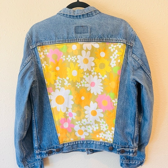 Rare 1980s Type 3 Levi’s Trucker Jacket Made in France Custom Upcycled Size 40 - Picture 6 of 10